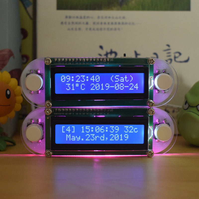 Geekcreit DIY Candlelight Effect LCD1602 Vibration Clock Kit