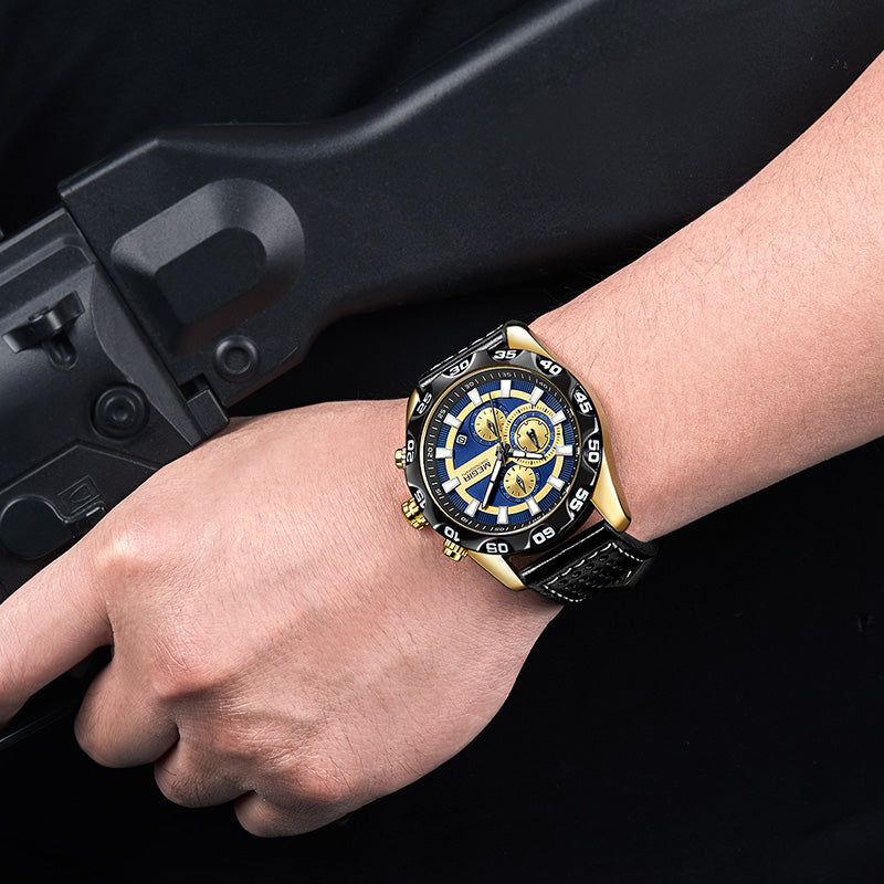 MEGIR 2096 Luxury Sports Style Chronograph Waterproof Multifunction Quartz Watch Men Wrist Watch