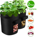2 Pack 7 Gallon Smart Potato Grow Bags Window Vegetable Grow Bags, Double L