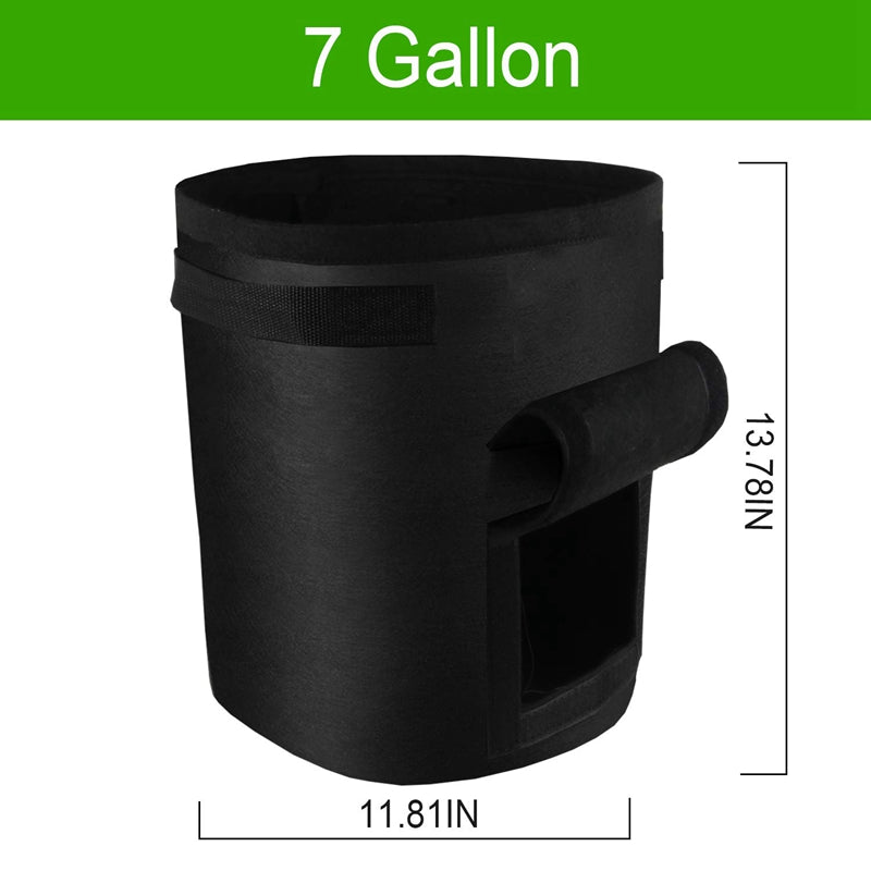 2 Pack 7 Gallon Smart Potato Grow Bags Window Vegetable Grow Bags, Double L