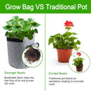 2 Pack 7 Gallon Smart Potato Grow Bags Window Vegetable Grow Bags, Double LaZ6X8