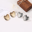 Retro Peach Heart Woman Earrings Frosted Metal Earrings Ethnic Style Exagge U9Z7