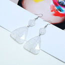 Japanese And Korean Jewelry Fashion Crystal Earrings Personality Crack Geom