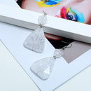 Japanese And Korean Jewelry Fashion Crystal Earrings Personality Crack Geom
