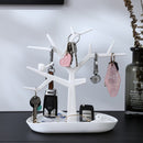 Plastic Bird Tree Jewelry Display Tray Holder Ring Necklace Jewelry Display M8J5