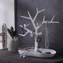Plastic Bird Tree Jewelry Display Tray Holder Ring Necklace Jewelry Display M8J5
