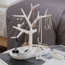 Plastic Bird Tree Jewelry Display Tray Holder Ring Necklace Jewelry Display M8J5