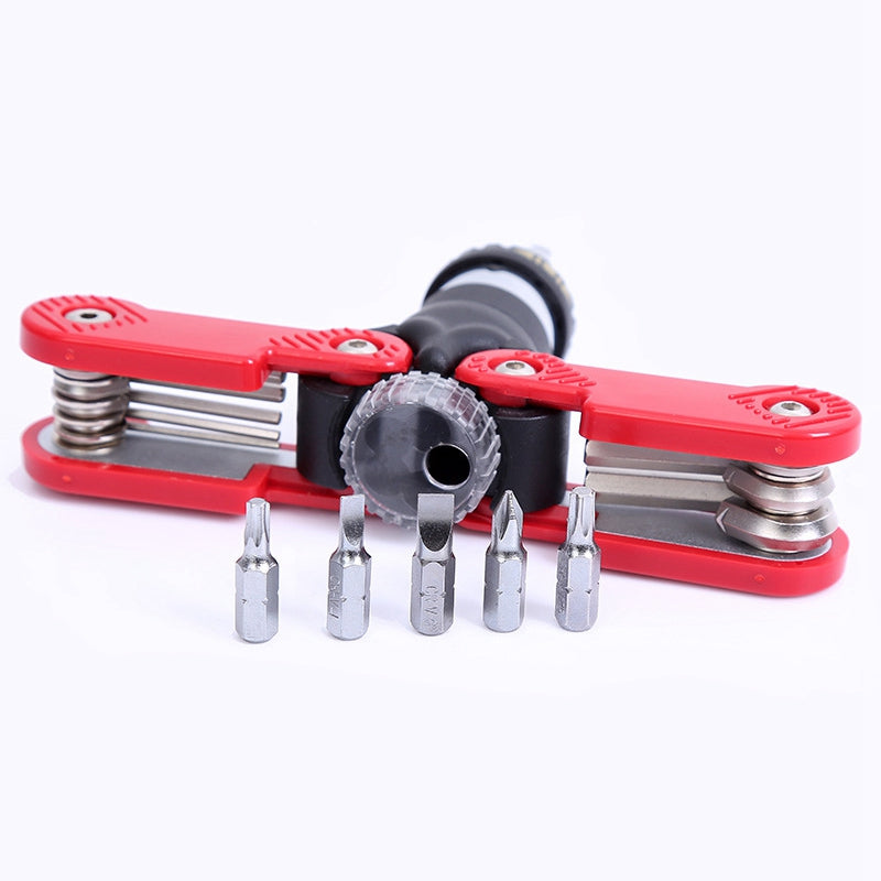 15 In 1 Ratchet Screwdriver Folding Hex Key Wrench Adjustable Handle For Be P1Y7
