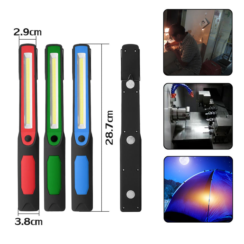 LED Slim Work Light Lamp LED Flashlight Rechargeable Magnetic USB Lamp Torch