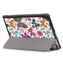 Tri-Fold Printing Tablet Case Cover for Lenovo Tab E10 Tablet - Butterfly