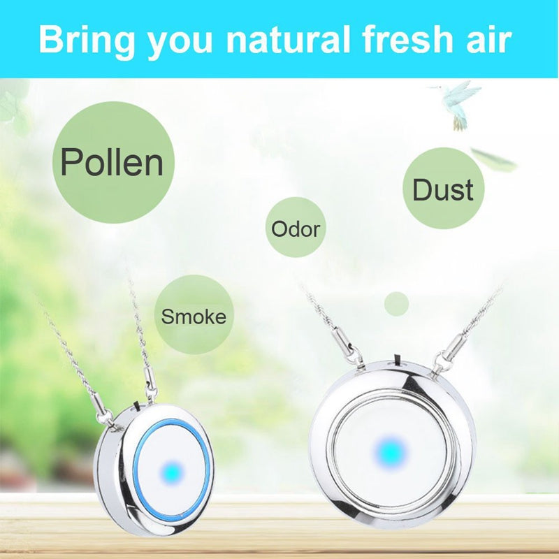 Personal Wearable Air Purifier Necklace/Mini Portable Air Freshner Ionizer/ E9S2
