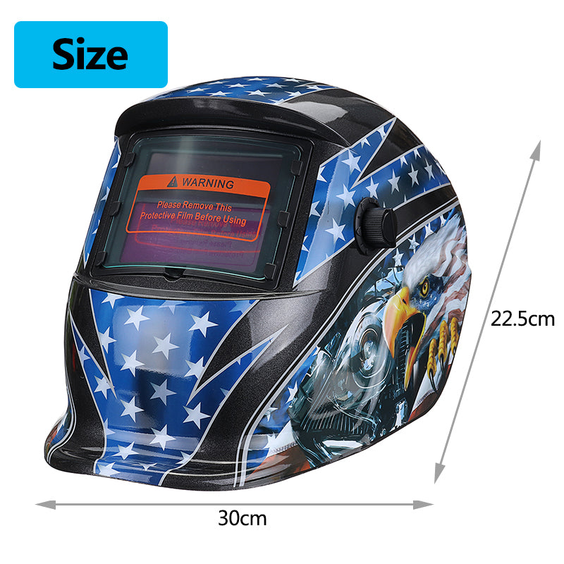 Solar Power Automatic Dimming Welding Helmet Welding Mask + Head Band