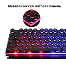 Hxsj V300 Gaming Russian Keyboard And Mouse Combo Set Steampunk Key Cover D
