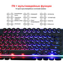 Hxsj V300 Gaming Russian Keyboard And Mouse Combo Set Steampunk Key Cover D