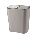 2 Compartments Trash Can Recycle Waste Bins with Push Button For Office Home Bathroom Kitchen