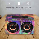D50Color Wooden Wireless Bluetooth Speaker Fm Radio Support Tf Card Call Vo