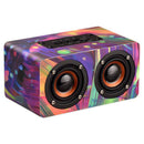 D50Color Wooden Wireless Bluetooth Speaker Fm Radio Support Tf Card Call Vo
