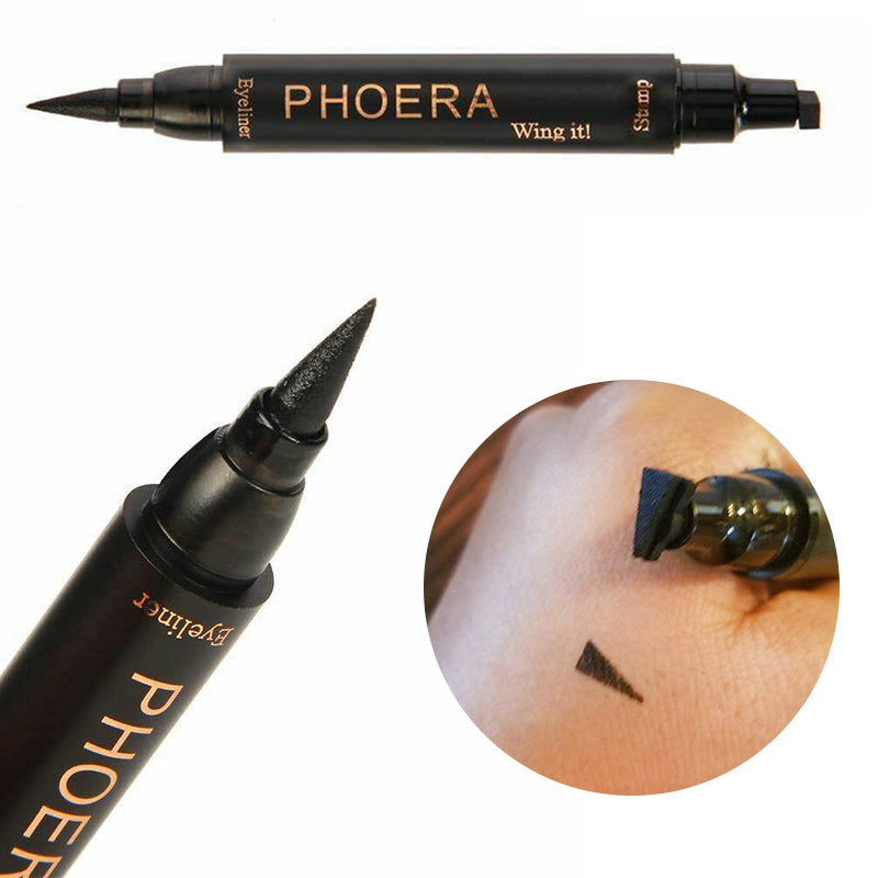 Phoera Makeup Liquid Eyeliner Pencil Quick Dry Waterproof 2 In 1 Eye Liner  H4X7