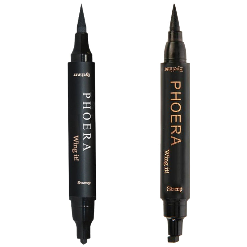 Phoera Makeup Liquid Eyeliner Pencil Quick Dry Waterproof 2 In 1 Eye Liner  H4X7