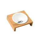 Fashion Cat Dog Feeders Bowls Bamboo Tableware Ceramic Pet Food Water Bowl  N2M4