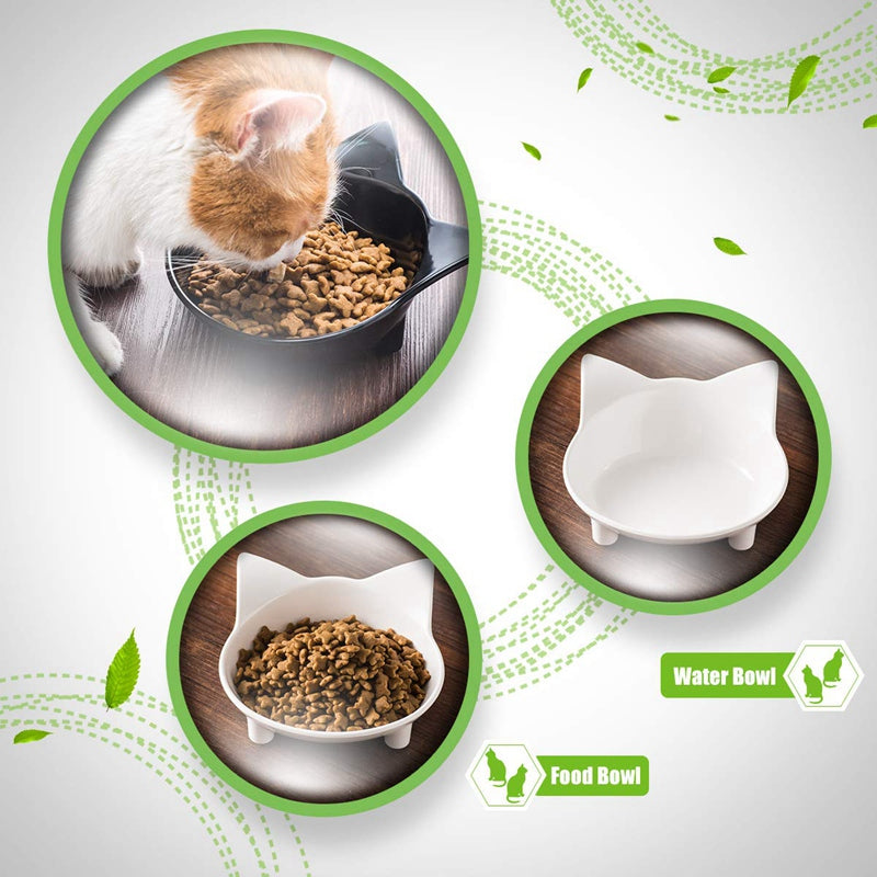 Cat Bowl, Shallow Cat Food Bowls,Wide Cat Dish,Non Slip Cat Feeding Bowls,C Y8M1