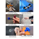 Paintless Dent Repair Tools Set Black Dent Lifter Glue Tabs Auto Body Dent