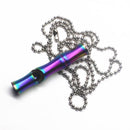 Stainless Steel Whistle Keychain Outdoor Rescue Camping Metal Whistle For T