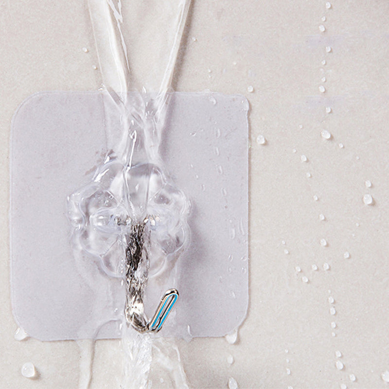 Honana HN-31 6PCs Strong Transparent Sticky Wall Hooks Hanger for Kitchen Bathroom Holder