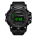 HONHX 55-66F Men Luminous Display Alarm Clock Stopwatch Sport Digital Watch