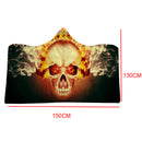 Hooded Blanket Full Polyester Flannelette The Skeleton Warmly Elegant Wearable Blankets