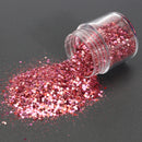 Red Nail Art Glitter Powder Sequins Decoration Tips 3D Mixed Dust