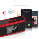 Mini Portable Clock Alarm Clock Subwoofer Bluetooth Small Stereo Dual Speak