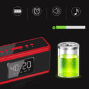 Mini Portable Clock Alarm Clock Subwoofer Bluetooth Small Stereo Dual Speak