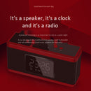 Mini Portable Clock Alarm Clock Subwoofer Bluetooth Small Stereo Dual Speak
