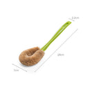 Natural PP+Coconut Brown Silk Non-Stick Oil Long Handle Pot Brush Dish Wash V4Y6