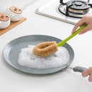Natural PP+Coconut Brown Silk Non-Stick Oil Long Handle Pot Brush Dish Wash V4Y6
