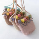Girls Shoulder Bag Straw Rattan Weave Crossbody Bag For Baby Girls Best(PinkA5D7