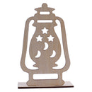 Ramadan Wooden Eid Mubarak Decoration Moon Islam Mosque Muslim Wooden Plaqu K8V6