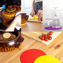 6 Pack Silicone Pot Holders Mat,Heat Resistant & Eco-Friendly Jar Opener Gr