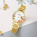 CURREN 9053 Ultrathin Casual Style Women Wristwatch Mesh Steel Band Quartz Watch