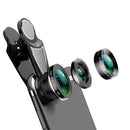 3 In 1 Phone Camera Lens Kit Fish Eye 0.63X Wide-Angle 15X Macro Lens For I