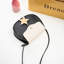 Korean Version Of Color Matching Oval Ladies Shoulder Mobile Phone Bag StarsW4F9