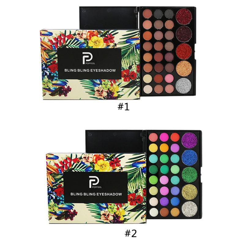 Popfeel 29 Color Eye Shadow Palette Glitter Waterproof Long-Lasting Make Up O1U9