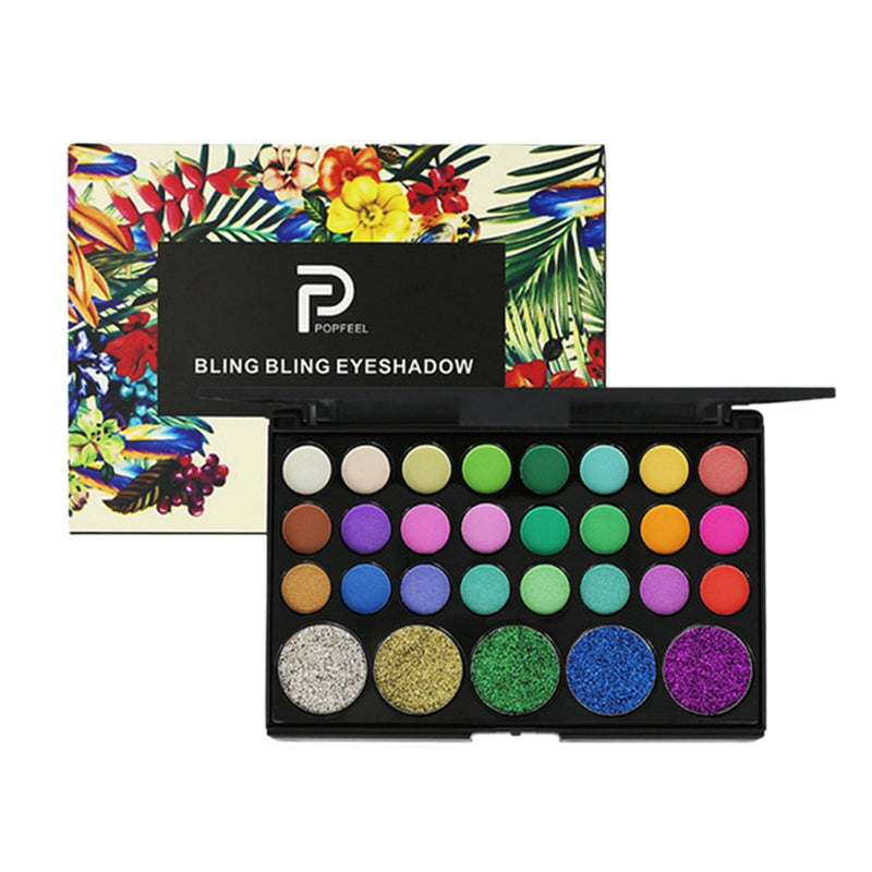 Popfeel 29 Color Eye Shadow Palette Glitter Waterproof Long-Lasting Make Up O1U9