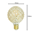 E27 4W G95 Pineapple Gold Glass Non-Dimmable Warm White Edison Retro LED Light Bulb AC220-240V