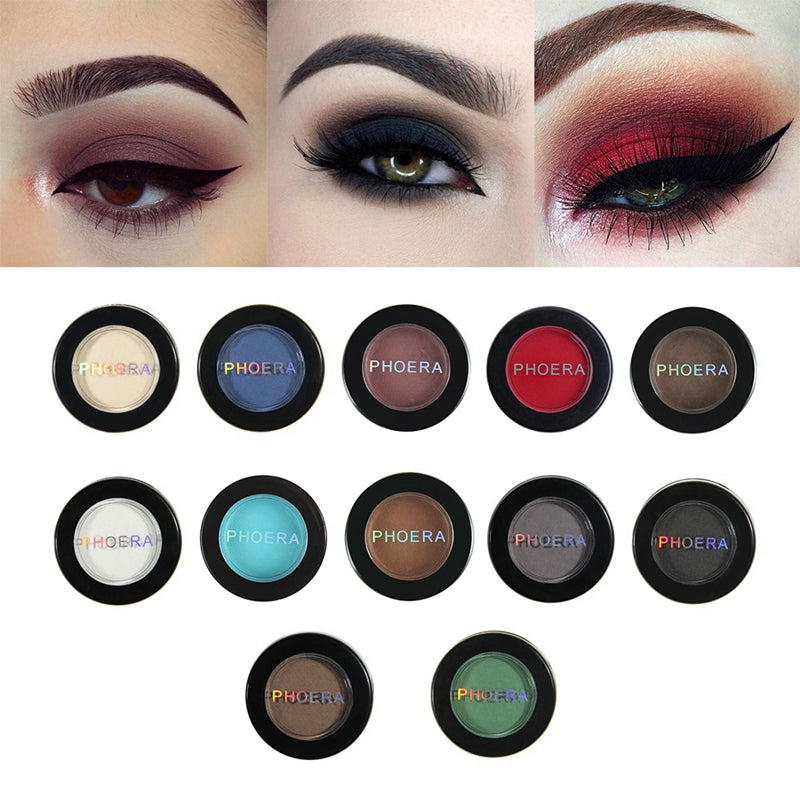 Phoera 12 Colors Natural Matte Eye Shadow Waterproof Palette Pigment Nude E J7Y5