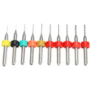 Drillpro DB-P1 10pcs Tungsten Steel Hard Alloy PCB CNC Drill Bits For Circuit Boards PCB Drill Bit
