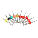 Drillpro DB-P1 10pcs Tungsten Steel Hard Alloy PCB CNC Drill Bits For Circuit Boards PCB Drill Bit