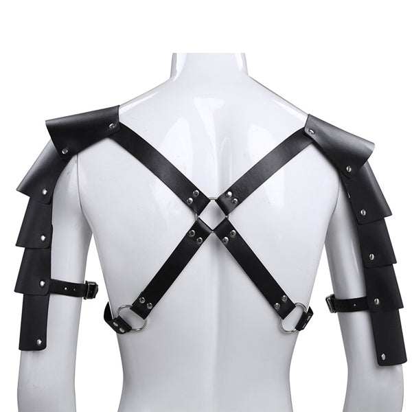 Tactical Leather Vest Adjustable Body Chest Harness Men Outdoor Hunting Belt Shoulder Tights