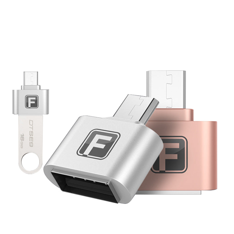 FANBIYA Aluminum Alloy Micro Usb to USB2.0 OTG Adapter for Samsung HUAWEI Xiaomi